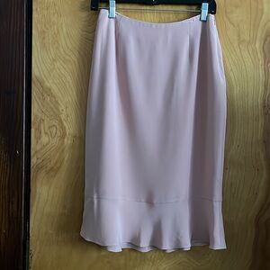 100% silk pastel pink skirt